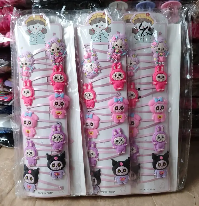 GROSIR Jepit Rambut Klip Tip Top Anak Kuromi Labubu Model Korea Jepit Anak Aksesoris Rambut Anak 3