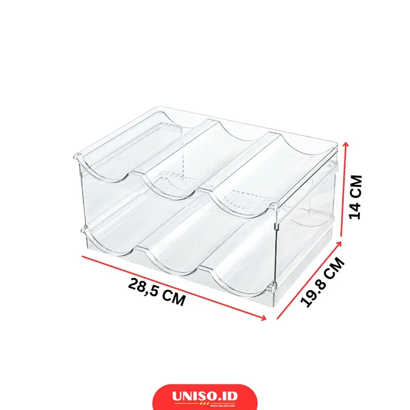 uniso rak botol organisir acrylic transparan dapat di susun tingkat bottle organizer rac transparent Acrylic 6