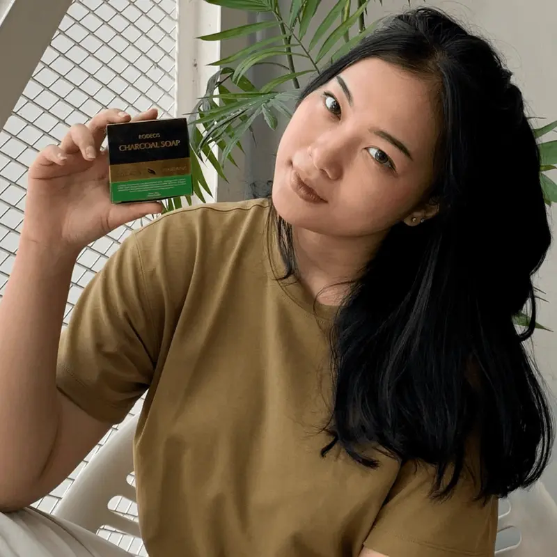 Paket Hemat 10 Pcs Rodeos Charcoal Soap 40g - Pencuci wajah, sabun anti jerawat, mencerahkan wajah, wajah berminyak, sabun charcoal, Kontrol Minyak Box Extract Facial Muka 6