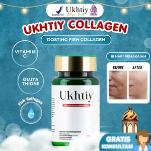 Ukhtiy Collagen Drink - Suplemen Kolagen Ikan Mencerahkan Kulit dan Memudarkan Flek Hitam