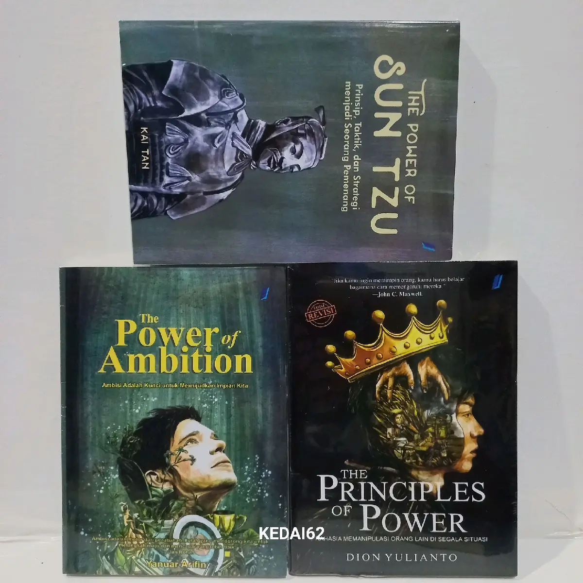 PAKET ISI 3 BUKU MOTIVASI BESTSELLER The Power Of Ambition + The Principles Of Power + The Power Of Sun Tzu Soft Cover