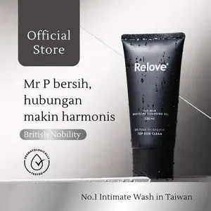 RELOVE Masculine Wash | British Nobility | Intimate Cleansing Gel  | Bersihkan Area Mr.P | Cocok untuk Semua Jenis Kulit