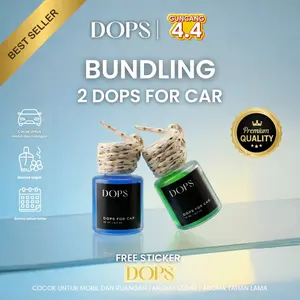 Bundling 2 pcs DOPS For Car – Parfum Mobil Gantung Mewah Non Alcohol | Wangi Premium Tahan Lama | FREE STICKER