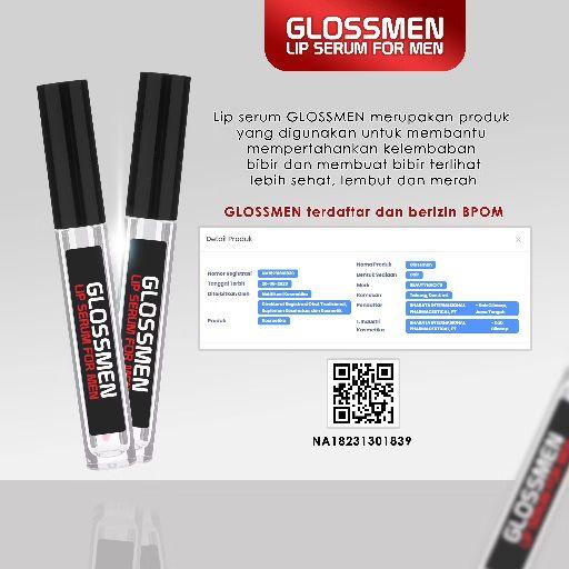 PROMO glossmen natural lip serum bibir pria pemerah bibir hitam dan pecah pecah Extract Kering