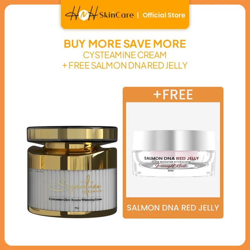 Signature by Kamila - Cysteamine Glow Booster Whitening Cream - Cysteamine Cream untuk Flek Hitam & DNA Salmon Red Jelly 0