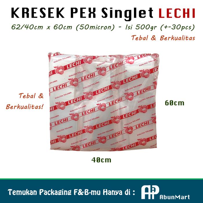 Count Lechi Promo Kresek PE 40cm Lechi Bening Isi 500gr (50micron) - POLOS Lechi ...