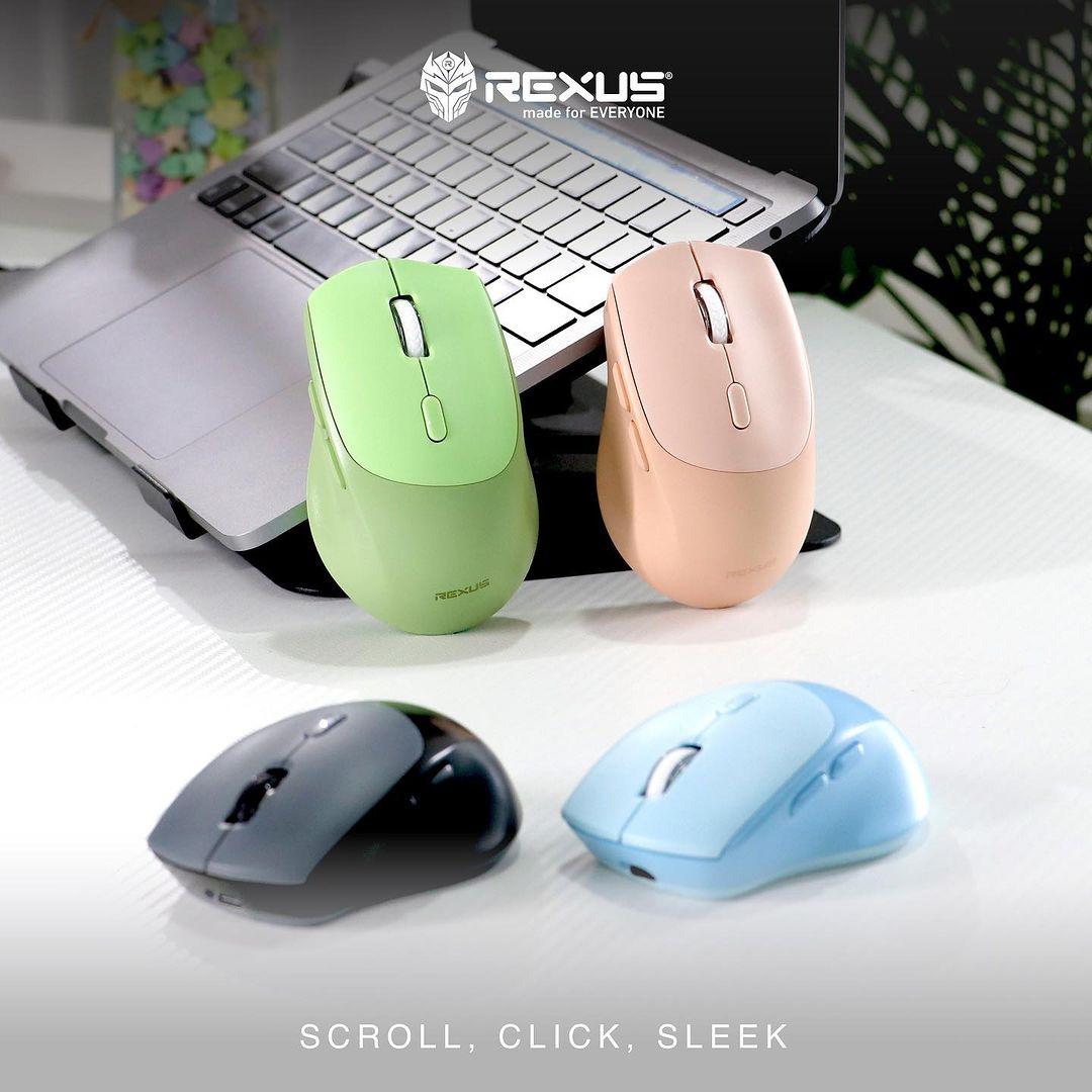 Promo Rexus QB300 Mouse Wireless Bluetooth. Dual Mode, Baterai Awet ...