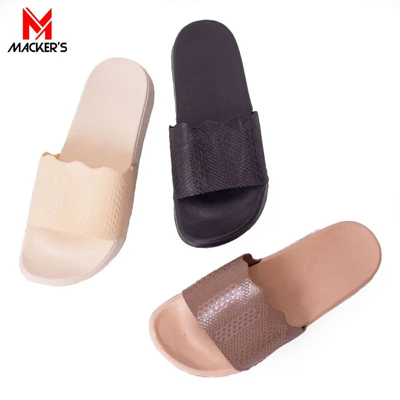 [MACKER'S] 2321 Sandal Wanita Anti Slip Sandal Slop Wanita Ringan Empuk Bahan Karet gelombang 4