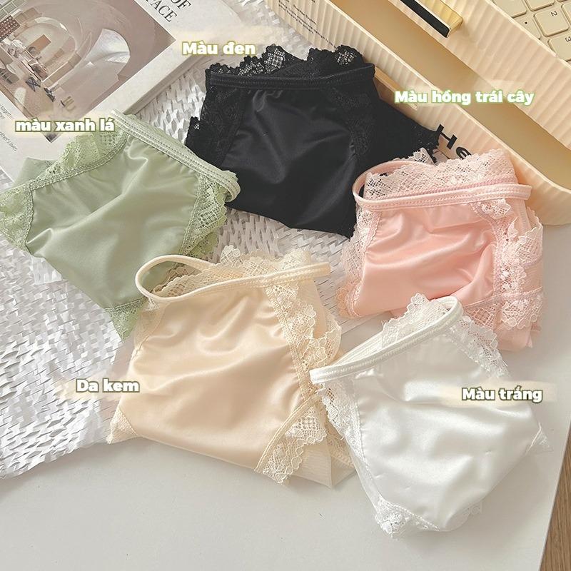Quần Lót Nữ, Ren Pháp Lãng Mạn, Ngọt Ngào Và Gợi Cảm, Đáy Quần Cotton Nguyên Chất Trắng Women 2