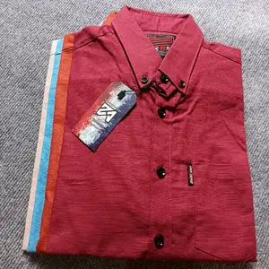 kemeja polos pendek premium katun sigaret Formal Pria Muda