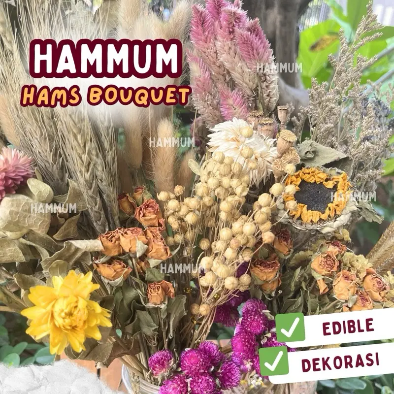 HAMS BOUQUET — Bunga Hamster | Tanaman Hamster | Foraging Herbs | Foraging Sprays Hamster | Chrysant Sunflower Lavender