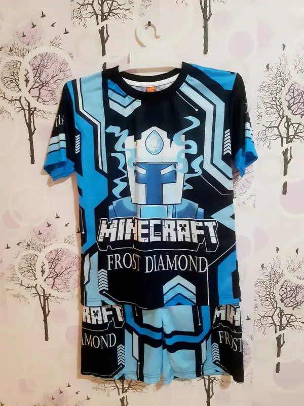 BAJU MINECRAFT ANAK LAKI LALI | SETELAN GAMBAR FROSTDIAMOND VIRAL 3