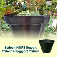 Gambar INFARM - Pot Tanaman Bunga Plastik Hitam Diameter 20 cm Netpot Bahan Plastik Kuat Tahan Banting Tidak Mudah Pecah Pot Menanam Sayur Berkualitas dan Ringan Premium Tahan Panas dan Hujan Cocok untuk Semua Jenis Tumbuhan - Warna dari Infarm Kota Surabaya 3 Tokopedia
