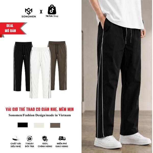 [DEAL MỞ BÁN] Quần Gió Thể Thao SONOMEN, 2in1 Chất Liệu Vải Mềm Mịn, Co Giãn Nhẹ, Thoải Mái Thoáng Mát, Form Dáng Baggy Nam Nữ Unisex Cho Mùa Hè