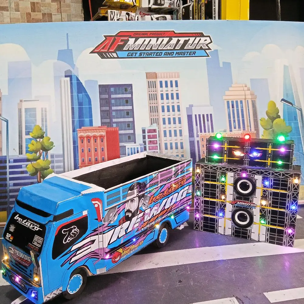 AF MINIATUR _miniatur Truk Horeg dengan Sound System Bahan Triplek Ukuran 25x27x7cm Bisa Bunyi & Bisa Di Cas Speaker 2 Inch Isi 2pcs Sudah Pake Bluetooth AF MINIATUR _miniatur Truk Horeg dengan Sound System Bahan Triplek Ukuran 25x27x7cm Bisa Bunyi & Bisa Di Cas Speaker 2 Inch Isi 2pcs Sudah Pake Bluetooth