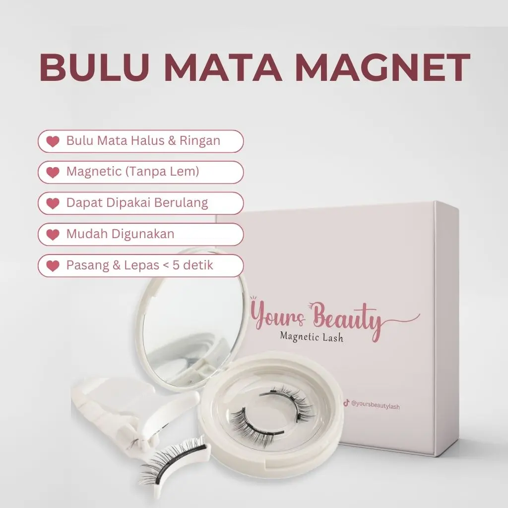 Yours Beauty Magnetic Lash - Bulu Mata Magnet Premium [Tanpa Lem] Eyelash Bulumata