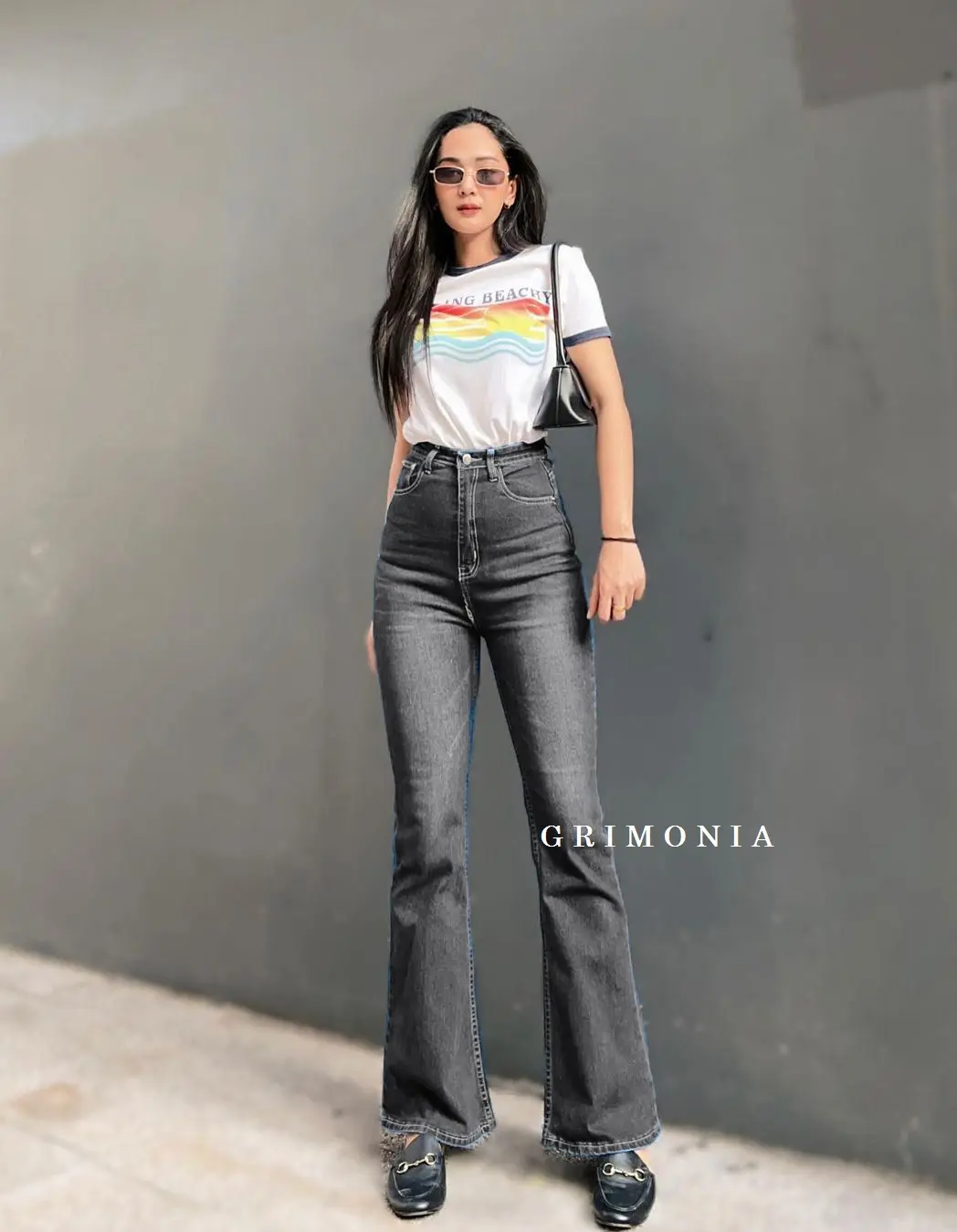 GS-Jeans Hw Cutbray Kalisa-Streetch Jeans Panjang Wanita