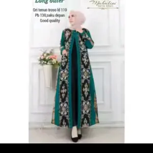 OUTER TENUN BAJU TENUN WANITA MODEREN OUTER KEKINIAN Panjang Muslim Etnik