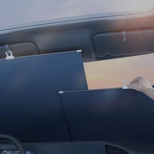 車用窓用日よけロールブラインド、夏向けデザインで熱遮断・断熱、フロントガラスの直射日光を効果的に遮断するのに最適