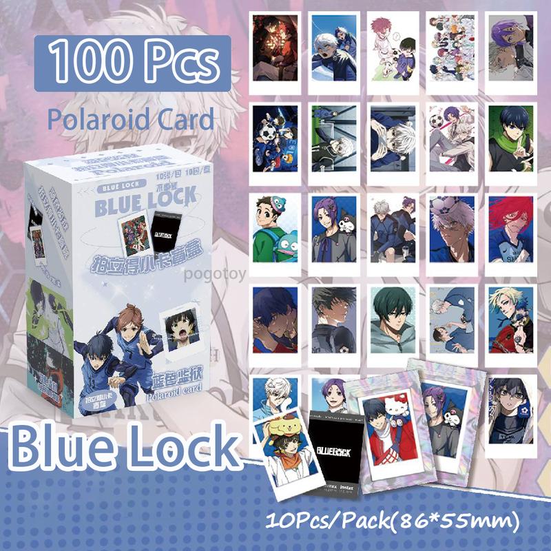 Thẻ Polaroid Blue Lock, 100 chiếc, Thiết kế Rin Itoshi Nagi Seishiro, Hộp ngẫu nhiên, Thẻ Lomo, Thiết bị ngoại vi Anime 1