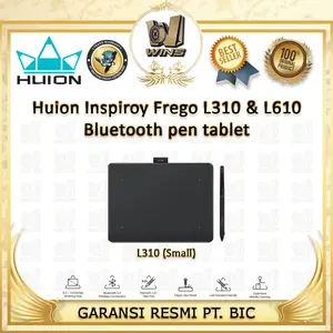 Huion Inspiroy Frego L310 Small Bluetooth Pen Tablet Hitam Garansi Resmi 1 Tahun Kompatibel Windows Mac Android Linux