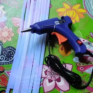 Lem Tembak 1set + Stick Lem 10pcs / Hot Melt Glue Gun + 10pcs Lem Stick / Lem Aksesoris Serbaguna / Lem Kerajinan