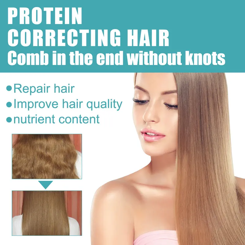 Semprotan Pelurus Rambut Pengoreksi Protein, Menghindari Peregangan, Tahan Lama untuk Penataan, Menghaluskan Rambut Kering dan Memperbaiki Rambut Bercabang yang Rusak 5