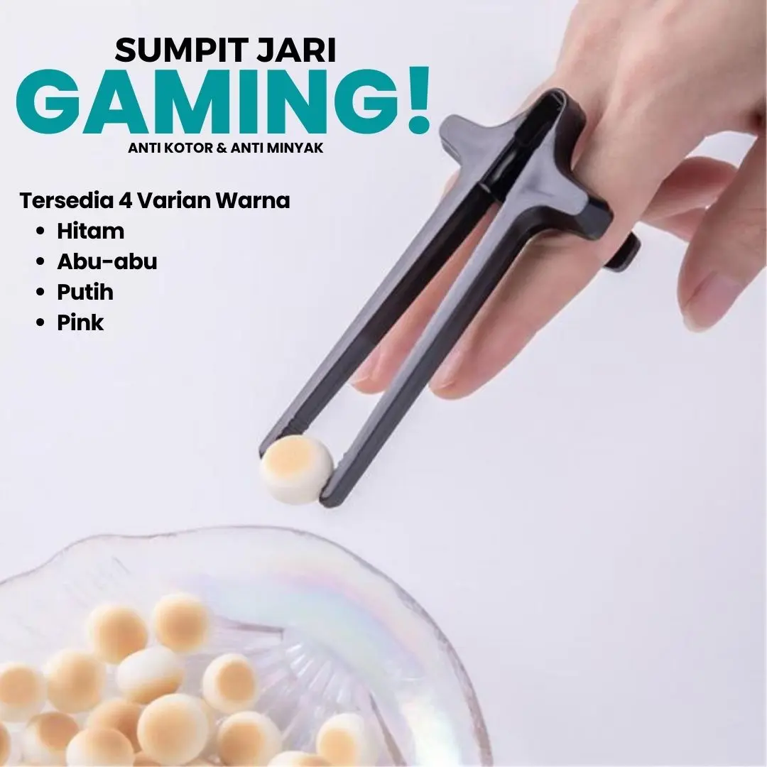 Sumpit Jari Gaming Gamers Snack Cemilan Free Hands Finger Chopsticks
