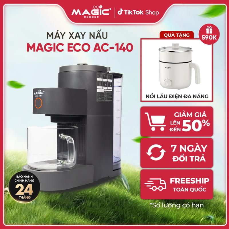 Máy Làm Sữa Hạt Đa Năng Tự Động Rửa Magic Eco AC-140, bảo hành chính hãng