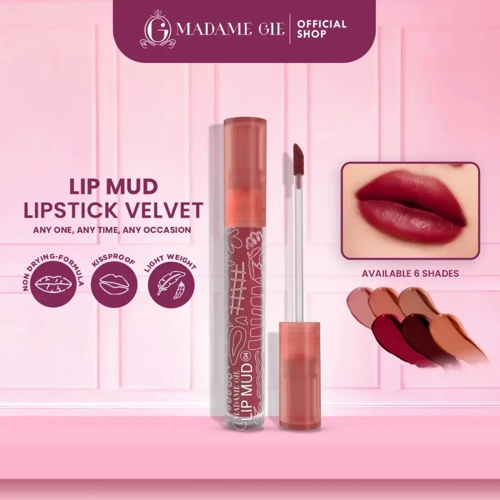 YUNA COSMETICS|| ￼Madame Gie Lip Mud - Makeup Lipstick Velvet Multi-use Transferproof