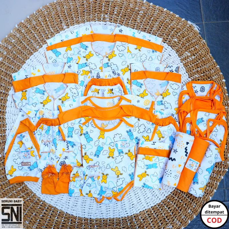 39Pcs Paket Brojol Perlengkapan Lahiran Komplit Baju Celana Bedong Bayi Baru Lahir Usia 0-4 Bulan Baby Gift Set 1