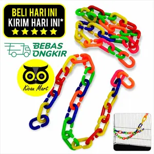 AYUNAN C KLIP PLASTIK MAINAN BURUNG HAMSTER TUPAI MARMUT LOVEBIRD PARROT RCKLI