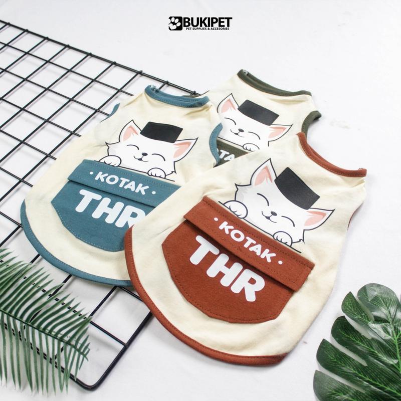 Baju Kucing Aksesoris Hewan Lucu Cowok Cewek - Buki THR Pocket Tank 2