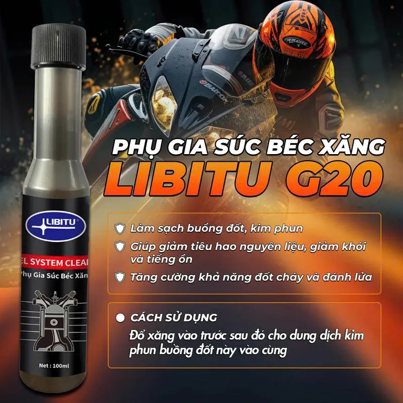 [ Chính Hãng ] Bộ Combo 2 Chai Súc Béc Xăng Libitu Bảo Dưỡng Động Cơ Xe Máy 2