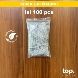 Silica Gel Natural 1gr isi 100pcs Anti Jamur Sepatu Kamera Tas Topsilica