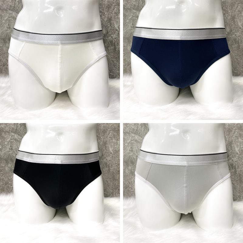 XẢ KHO Sịp chéo cạp nhũ sang trọng mềm mịn co giãn 4 chiều quần lót nam màu trắng đen xám xanh than Sịp Menswear