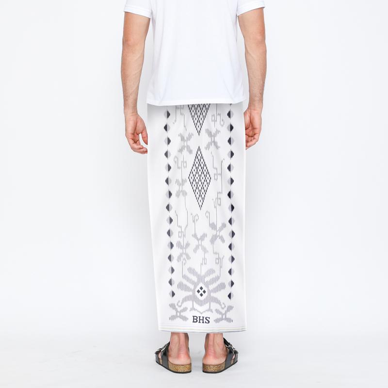 Sarung BHS Cosmo Silver Warna Putih Polos 01 2