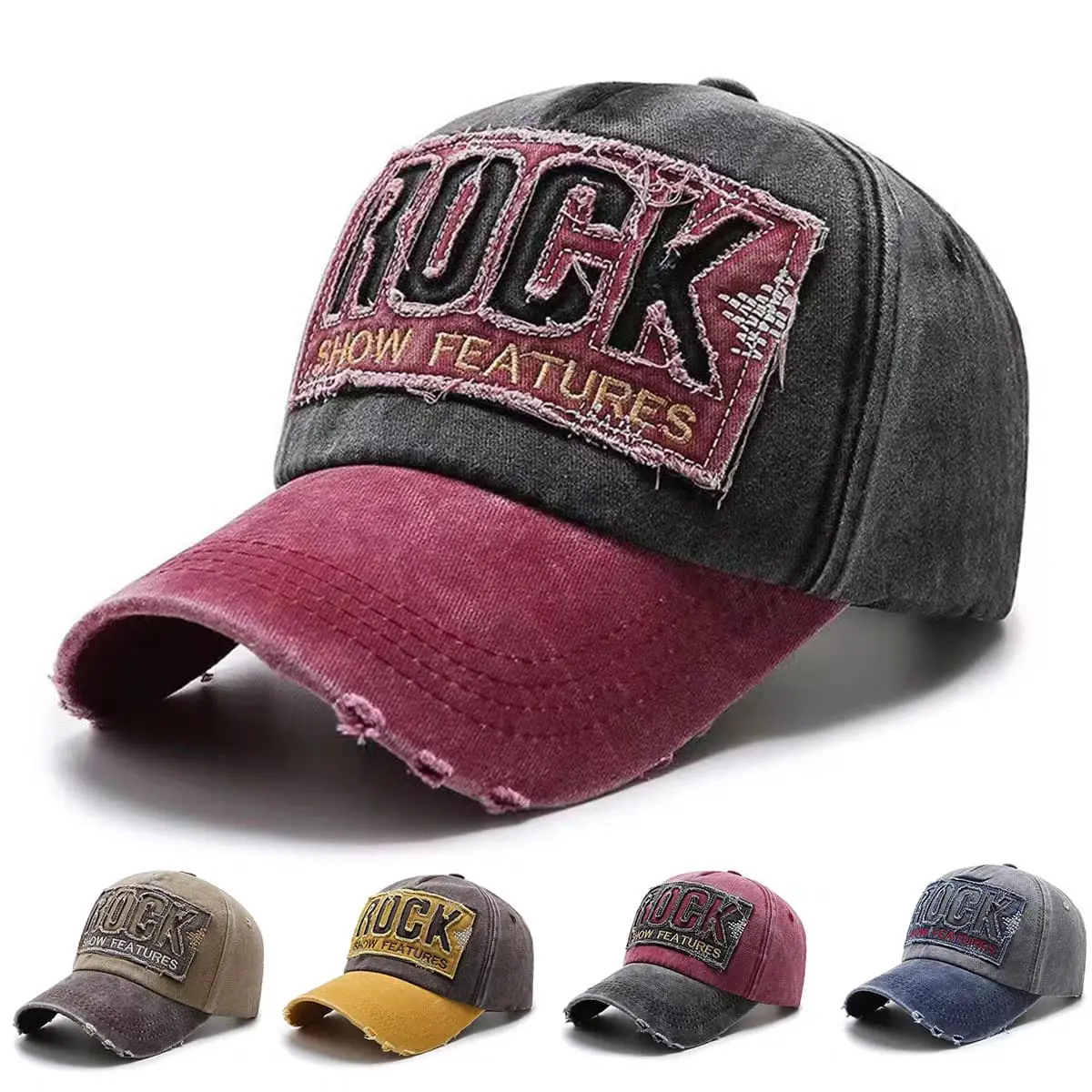 Topi Baseball Rock Import Premium Quality Casual Sporty Distro Vintage Syle Olahraga Fashion Pria Wanita