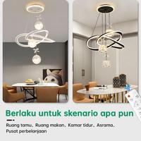 Gambar GOGEOUS Lampu Gantung Minimalis Kristal Lampu Gantung Ruang Tamu plafon pencahayaan indoor tegangan rendah cerdas chandelier downlight crystal mewah hiaster murah kap - B7-2-GD+Remote dari GogeousLighting Kab. Tangerang 5 Tokopedia