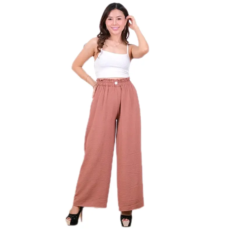 KULOT CRINKLE HAIGHWAIST PREMIUM//KULOT CRINKLE KANCING//KULOT CINKLE AIRFLOW Celana Panjang Nyaman Casual celanakulot