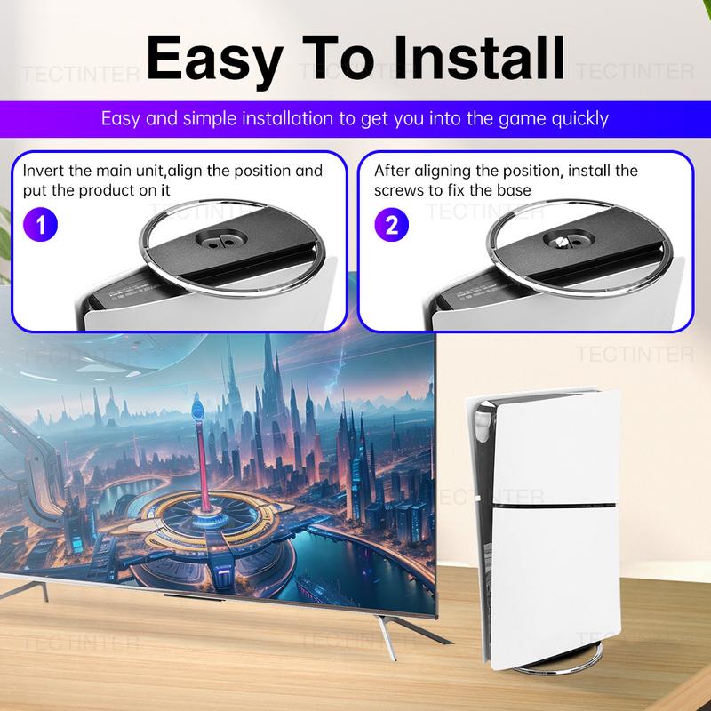 Đế Chân Đế Làm Mát Dọc, Dành Cho PS5 Pro, PS5 Và PS5 Slim, Giá Đỡ Đế Phiên Bản Đĩa Và Kỹ Thuật Số Playstation5, Giá Đỡ Chống Trượt, Phụ Kiện Cho PS5 Pro Và PS5, Tương Thích Với PS5 Pro Và PS5 Và PS5 Slim 2