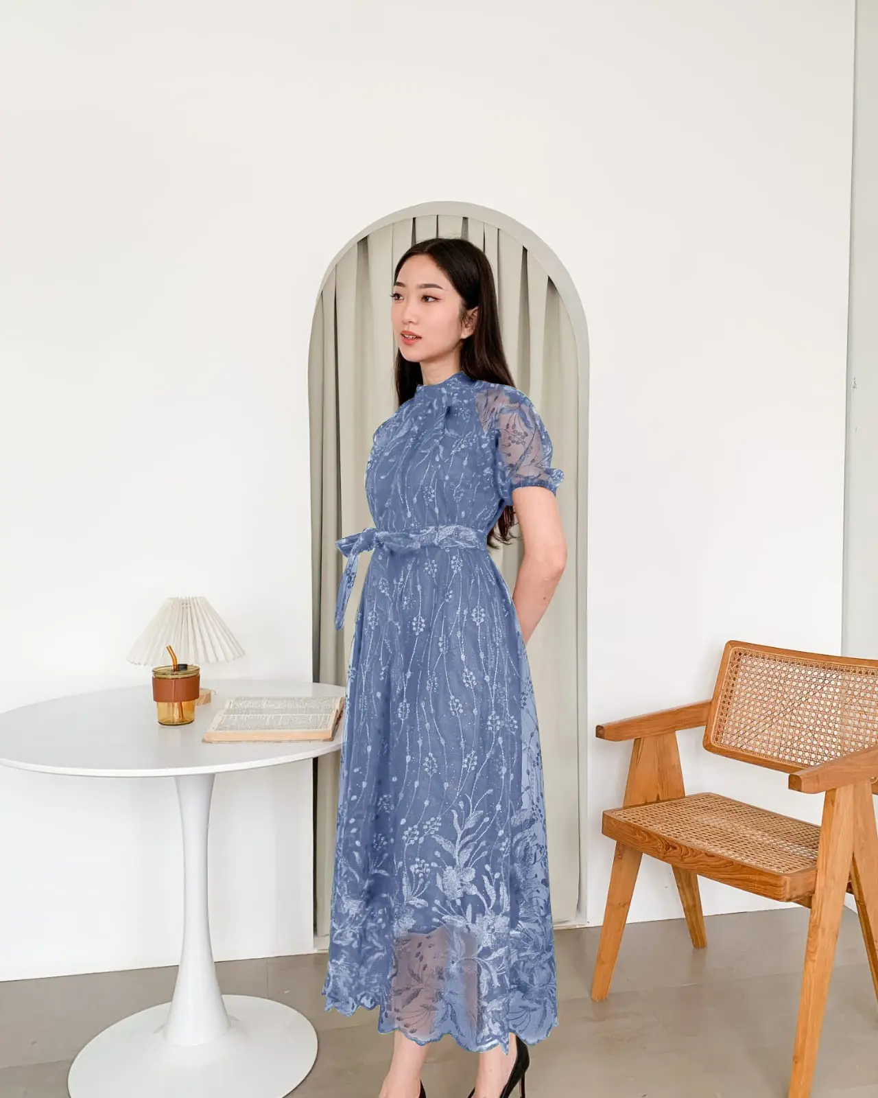 Dress Annabela ( Real Pict ) 4 Ukuran 13 Warna Outfit Pakaian Gaun Maxi Mewah Wanita Dewasa Fashion Long Dress 7/8 Bisa COD MS Pesta Kondangan  Natal