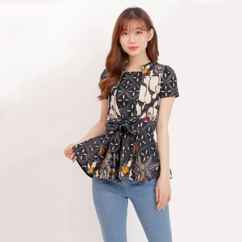 Batik Wanita - Atasan Batik 312 Baju Katun Nyaman Stretch Nyaman Stretch Tebal Fit 2