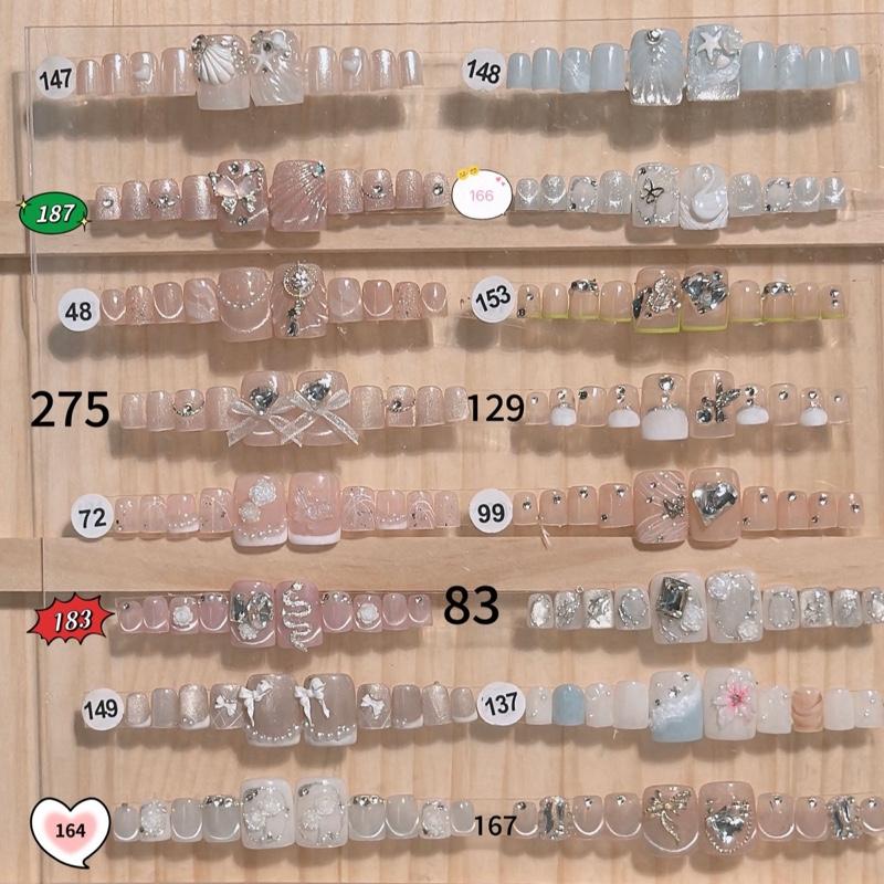 Tổng hợp nailbox chân - móng giả chân - hàng đính đá hottrend