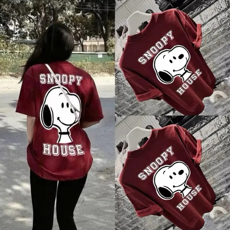 ÁO PHÔNG COTTON HAI CHIỀU IN HÌNH CHÚ CHÓ TAI ĐEN