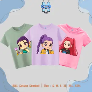 HCOOLKIDS Kaos Anak Gambar Character Huntrix Distro 30s Sablon - Fashion Anak