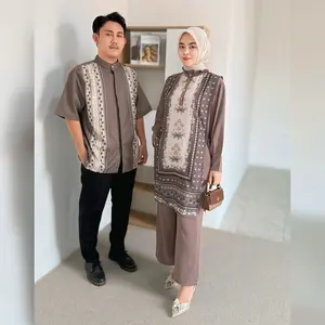 Fatunhijabs - Senja Raya One Set Vest Motif Printing - Atasan Celana Setelan Wanita