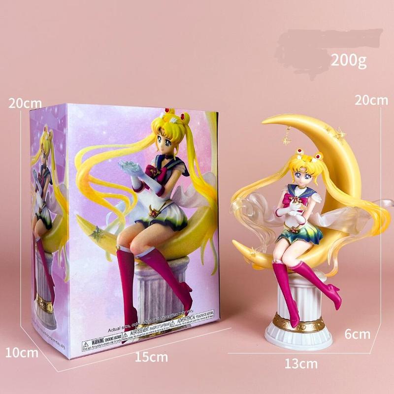 Product Introduction of Đồ Chơi Bé Gái PVC Thủy Thủ Mặt Trăng Anime, Bandai, 22CM, Mô Hình Hành Động Đồ Trang Trí Bánh, Mô Hình Đồ Trang Trí Xe Hơi, Quà Sinh Nhật Cho Trẻ Em, Búp Bê Co Toy 3