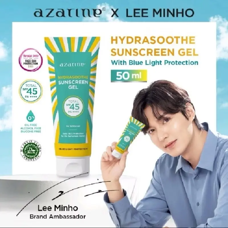 Azarine Hydrasoothe Sunscreen Gel SPF45 PA++++ 50ml [LOLOS UJI INVIVO INVITRO] BEST SELLER sunscreen kulit berminyak berjerawat