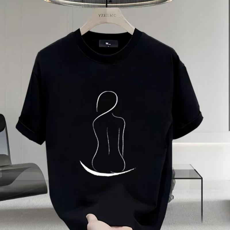 Kaos pakaian mode jalanan pria Kaos katun 7